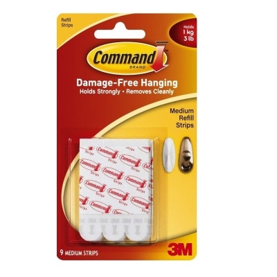 Command - Medium White Replacement Strips (17021)