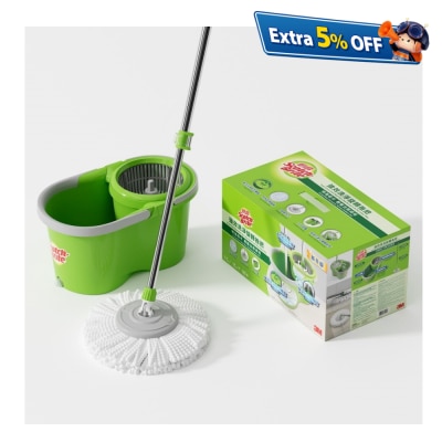 SCOTCH Brite - SuperClean Dual Wash Spin Mop Bucket (T7G)