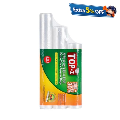 Top-Z 3 In 1 Freezer Bags100ps XL(40pcs) L(80pcs) M(120pcs)