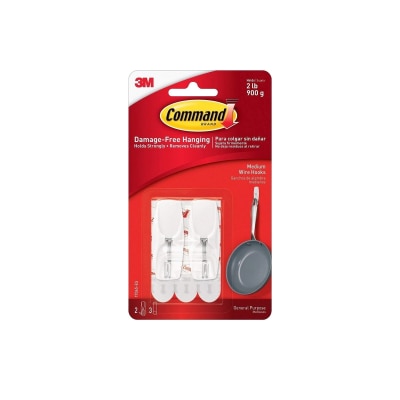 Command - Medium Wire Hook, Holds 2 lb (17065)