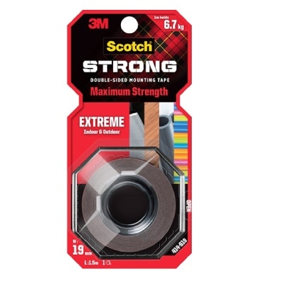 思高 超强力双面胶纸 - 户内及户外用 19毫米x1.5米 (414-S19)