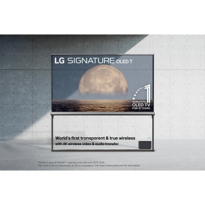 LG SIGNATURE OLED T, World's first transparent & true wireless 4K OLED TV