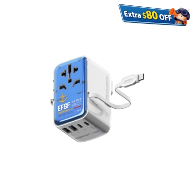 Momax 1-World+ Flow 35W 4-插口 內建 USB-C 充電線
