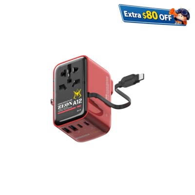 Momax 1-World+ Flow 35W 4-插口 內建 USB-C 充電線