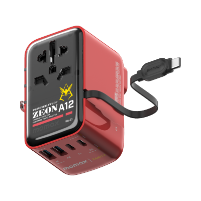 Momax 1-World+ Flow 35W 4-插口 内建 USB-C 充电线