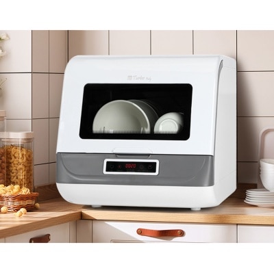 Turbo Italy TDW-05T Fully Automatic Countertop Dishwasher with Water Tank (No Installation Required)
