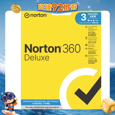 Norton - 360 Deluxe - 3 Years, 1 User, 3 Devices (Physical Card Version)