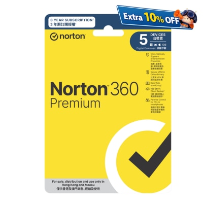 Norton 360 专业版 - 3年期,1用户,5台装置 (实体卡版)