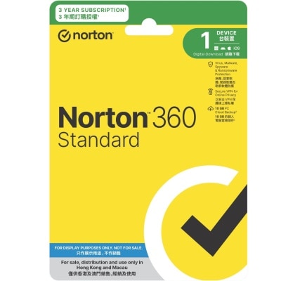 Norton 360 Standard - 3 Years, 1 User, 1 Device (Physical Card Version)