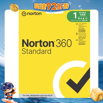 Norton - 360 Standard - 1 Year, 1 User, 1 Device (Physical Card Version)