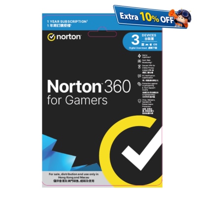 Norton 360 Gamer - 1 Year, 1 User, 3 Devices (Physical Card Version)