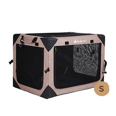 Dodopet One-Piece Metal Steel Foldable Outgoing Breathable Pet Cage (Suitable for Car Pets Outing)(S