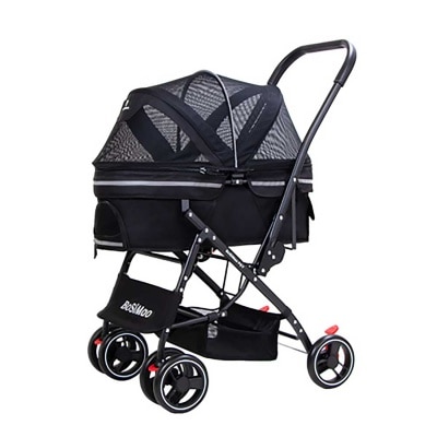 Dodopet 高級高身四輪摺疊反光狗狗手推車 (寵物承重：25kg) image
