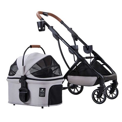 Dodopet DODOPET 铝合金车篮分拆款 高层折叠宠物猫狗手推车（宠物承重：20kg）