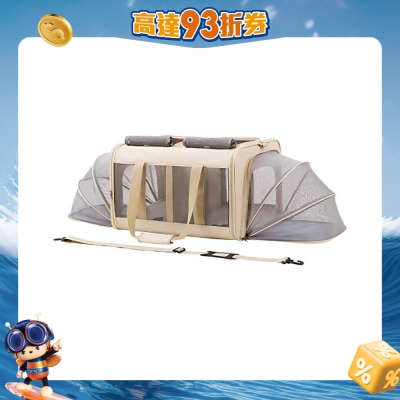 Dodopet - 大型中間分隔透氣可摺疊貓狗外出寵物袋 (升級移動帳篷版)