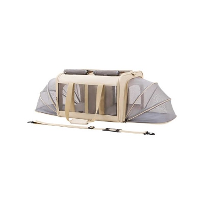 Dodopet - 大型中間分隔透氣可摺疊貓狗外出寵物袋 (升級移動帳篷版)