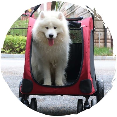 Dodopet DODOPET 大型狗四轮折叠狗狗手推车 (宠物承重：70kg)