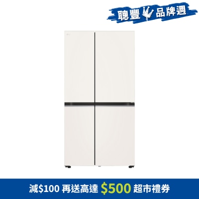 LG 乐金 - 647公升智能变频双门对门式雪柜 - S654MEEMFX