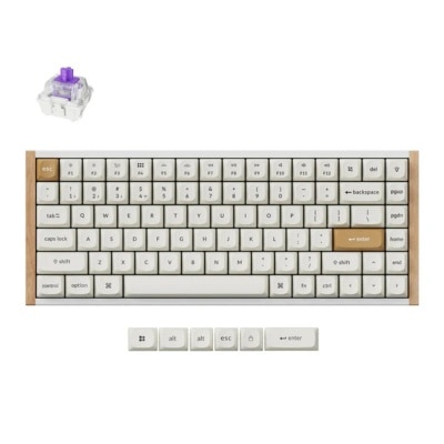 Keychron K2 HE 磁軸無線機械鍵盤-  Gateron 雙軌磁軸 (木製框架)