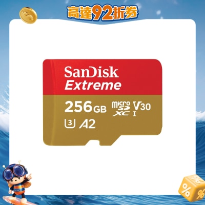 SANDISK - SDSQXAV Extreme MicroSD Card 256GB UHS-I 190MB/R 130MB/W