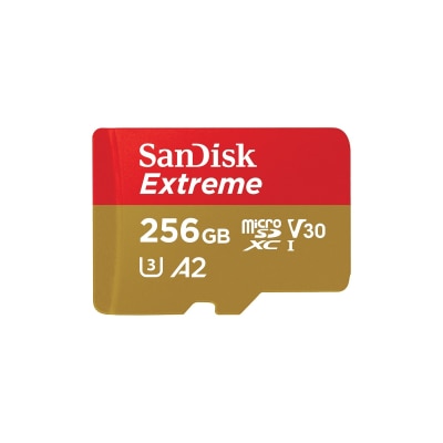 SANDISK - SDSQXAV Extreme MicroSD Card 256GB UHS-I 190MB/R 130MB/W