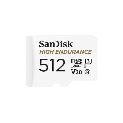 SANDISK - SDSQQNR High Endurance MicroSD 512GB UHS-I 100M / 40MB Memory Card