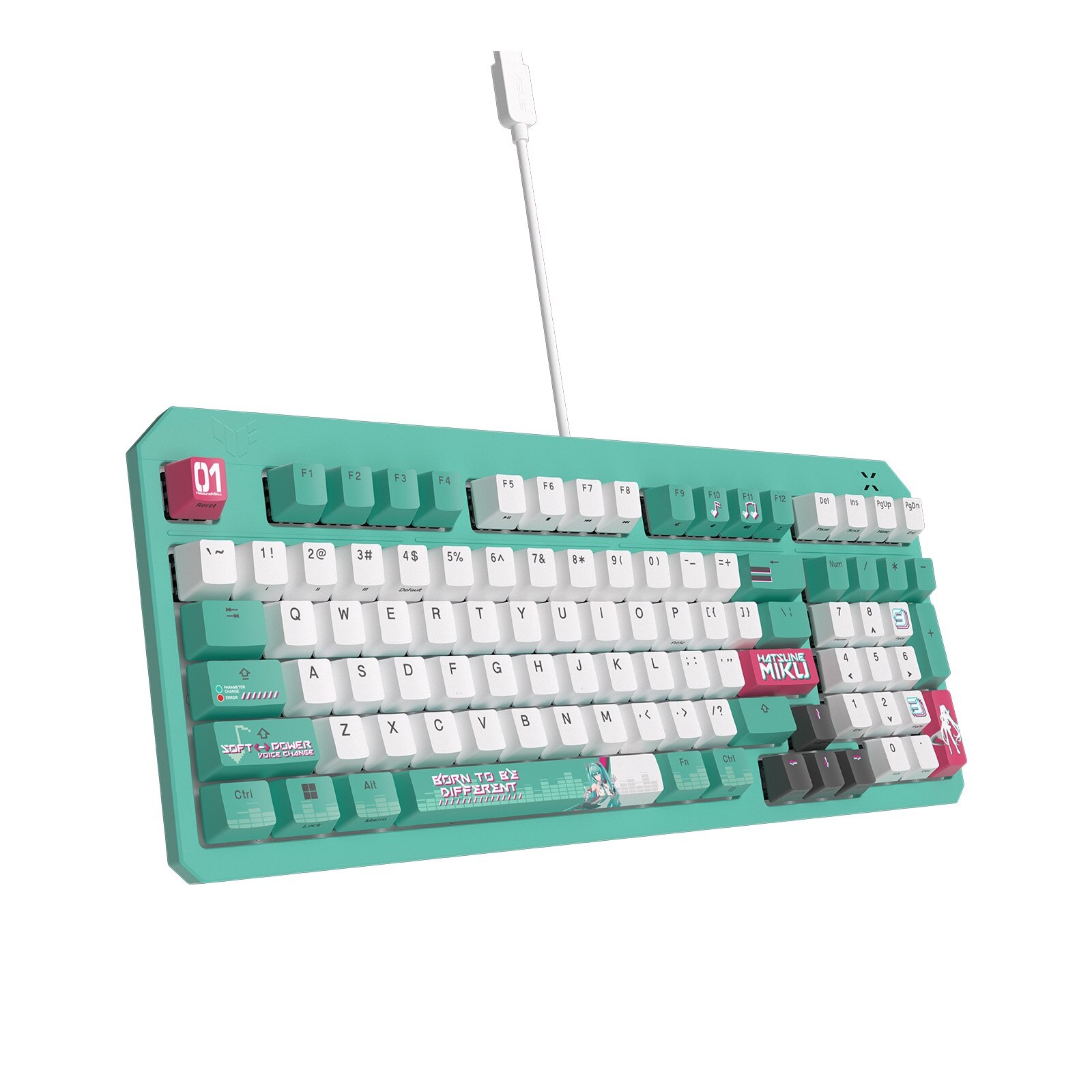 ASUS 華碩TUF Gaming K3 Gen II Hatsune Miku Edition 電競鍵盤(青軸