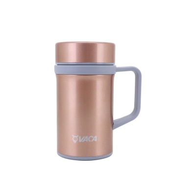 小牛角 TEC 0.45公升骨瓷內膽不銹鋼真空手柄杯- 金色