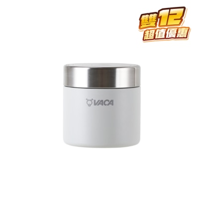 VACA S/ST VACUUM 350ML PORTABLE FOOD JAR (WHITE)