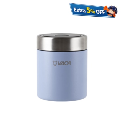 小牛角 不锈钢真空 500毫升便携式小汤壶 (蓝色)