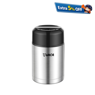 小牛角 不锈钢真空 1000毫升便携式汤壶 (绿色)