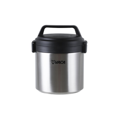 小牛角 - 316不銹鋼真空便攜式 1500毫升飯壺連菜格 (不銹鋼)