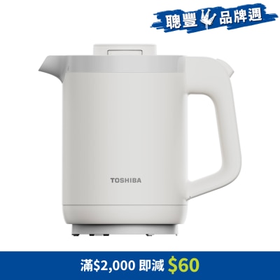 TOSHIBA 东芝 - KT-08DH1VHK(W) 0.8公升无线双层电热水壶-附可锁壶盖