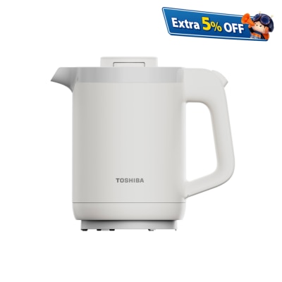 TOSHIBA KT-08DH1VHK(W) 0.8L Cordless Double Wall Electric Kettle with Lockable Lid