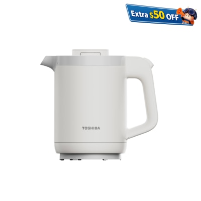 TOSHIBA KT-08DH1VHK(W) 0.8L Cordless Double Wall Electric Kettle with Lockable Lid