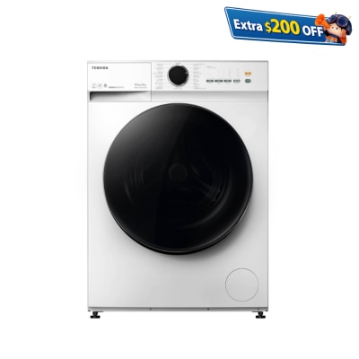 TOSHIBA TWD-T21BU95UWH(WW) 470mm Ultra Slim Inverter Front Loading Washer Dryer (Wash 8.5kg Dry 6kg) Washer 2 In 1