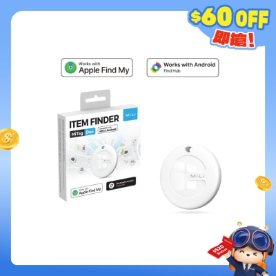 MiLi - 全球定位物品离开追踪器 苹果及安卓适用 1个装