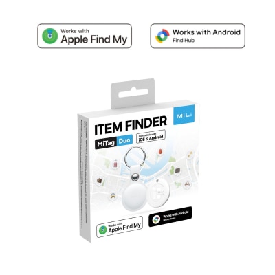 MiLi - MiTag Duo Item Finder iOS or Android Compatible 1 Pce with Case