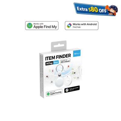 MiLi 全球定位物品離開追蹤器 蘋果及安卓適用 連皮套 1個裝