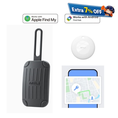 MiLi MiTag DUO Global Positioning Travel Luggage Tag – Supports Apple iOS & Android
