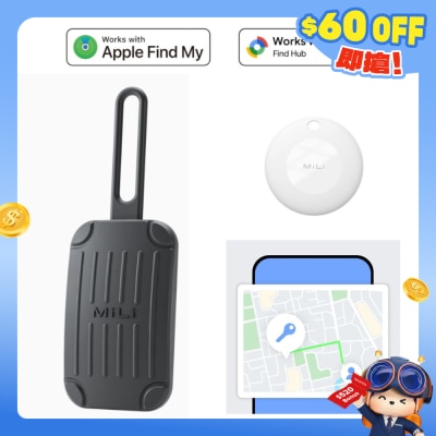 MiLi - MiTag DUO Global Positioning Travel Luggage Tag – Supports Apple&nbsp;iOS&nbsp;&&nbsp;Android