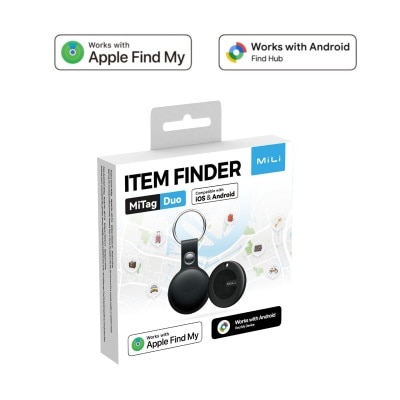 MiLi MiTag Duo Item Finder iOS or Android Compatible 1 Pc with Case