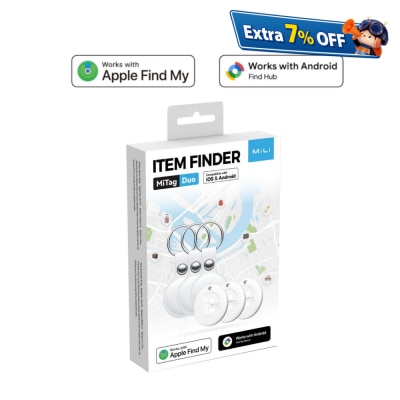 MiLi MiTag Duo Item Finder iOS or Android Compatible 3 Pcs with Case