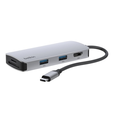 BELKIN 貝爾金 USB-C 5 合 1 多連接埠轉接器/集線器