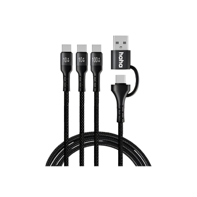 haha TRAVEL 100W 2-in-3 Fast Charging Data Cable