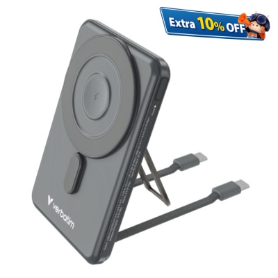 VERBATIM Charge ‘N’ Go Power Bank Magnetic Wireless Charing 5000mAh (WPBS2C5) (3C CCC Certified)