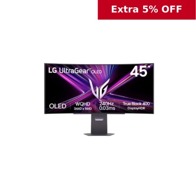 LG 乐金 UltraGear™ 45GX900A-B 45" 240Hz WQHD OLED 曲面 电竞显示屏