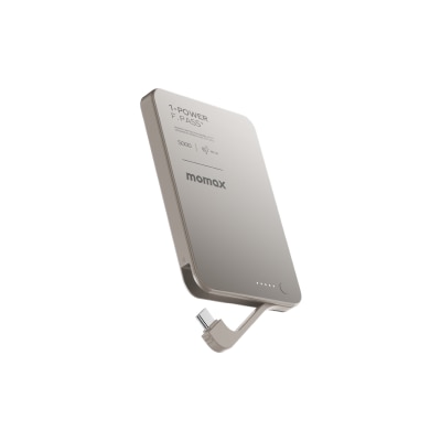 Momax - 1-Power F.Pass⁺ Magnetic Battery Pack With Built-In Cable 5000mAh Power Bank