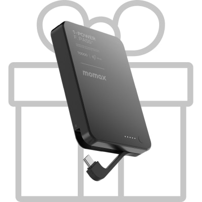 Momax 1-Power F.Pass+ 10000mAh 磁力帶線流動電源 移動電源