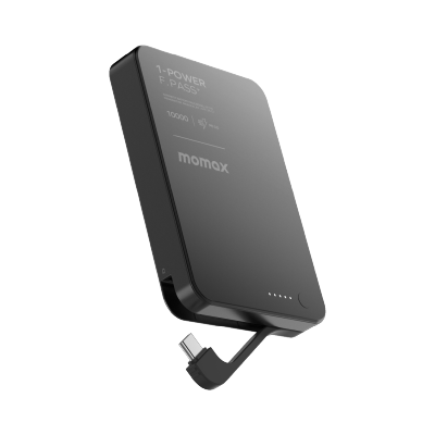 Momax 1-Power F.Pass+ 10000mAh 磁力帶線流動電源 Power Bank